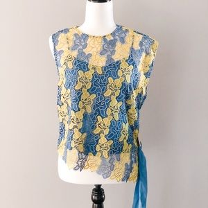 Diane von Furstenberg Asymmetrical Lace Top